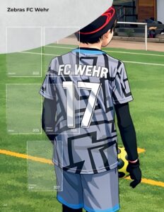 Albumseite 'Zebras FC Wehr' des StickerStars-Musteralbums mit Stickerfeldern für Spielerinnen und Spieler
