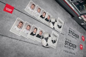 Werbegrafik zum StickerStars-2026-Album des FC Wehr 1912 mit Spielerstickern und Hinweis auf die Sticker bei REWE